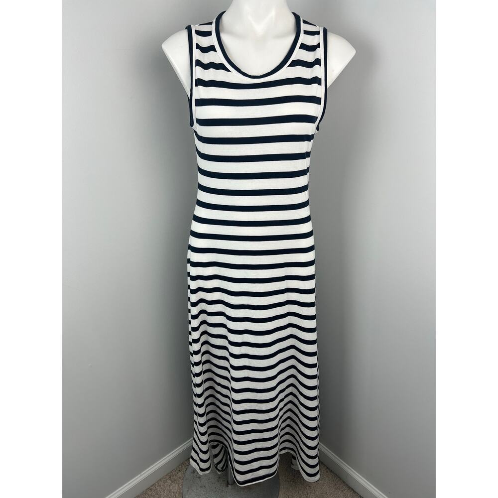J.Crew Black and White Striped Hi Low 100% Cotton Sleeveless Sundress Small